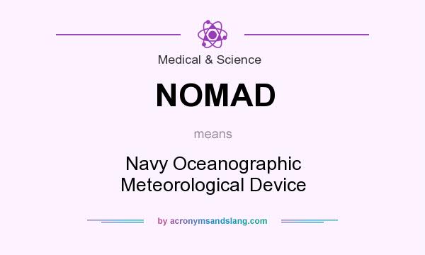 What does NOMAD mean? It stands for Navy Oceanographic Meteorological Device