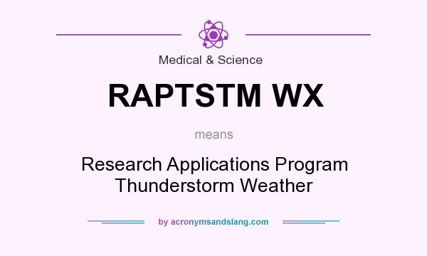 What does RAPTSTM WX mean? It stands for Research Applications Program Thunderstorm Weather