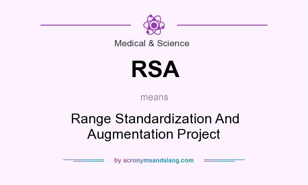 What does RSA mean? It stands for Range Standardization And Augmentation Project