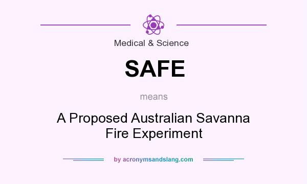 What does SAFE mean? It stands for A Proposed Australian Savanna Fire Experiment