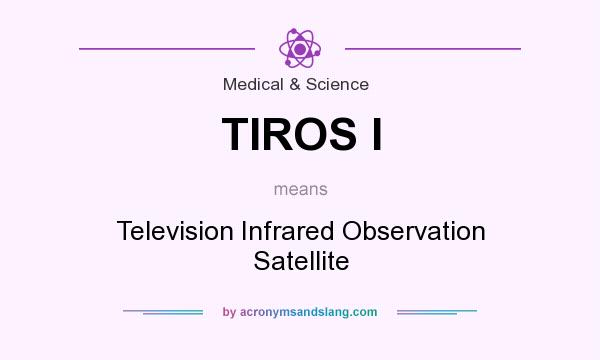 What does TIROS I mean? It stands for Television Infrared Observation Satellite