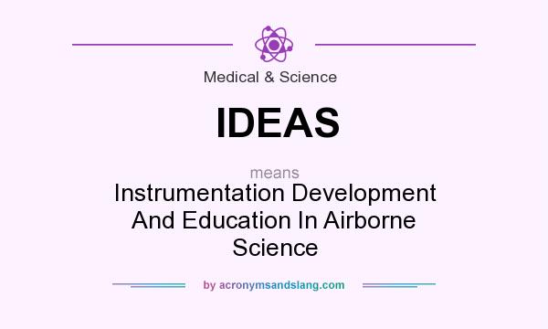 What does IDEAS mean? It stands for Instrumentation Development And Education In Airborne Science