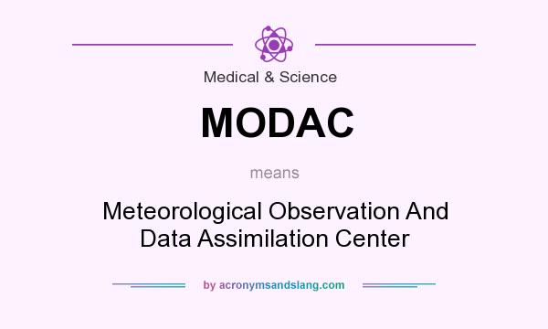 What does MODAC mean? It stands for Meteorological Observation And Data Assimilation Center