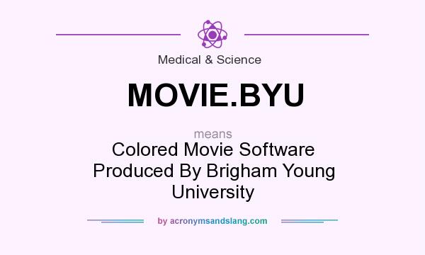 What does MOVIE.BYU mean? It stands for Colored Movie Software Produced By Brigham Young University