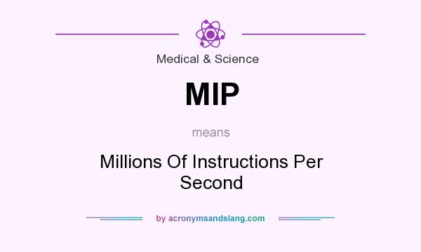 What does MIP mean? It stands for Millions Of Instructions Per Second