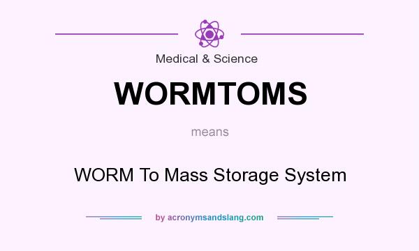 What does WORMTOMS mean? It stands for WORM To Mass Storage System