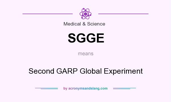 What does SGGE mean? It stands for Second GARP Global Experiment