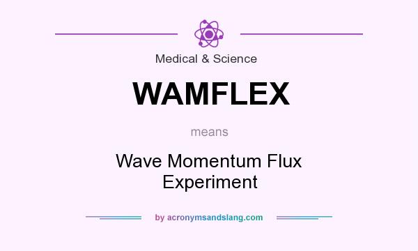 What does WAMFLEX mean? It stands for Wave Momentum Flux Experiment
