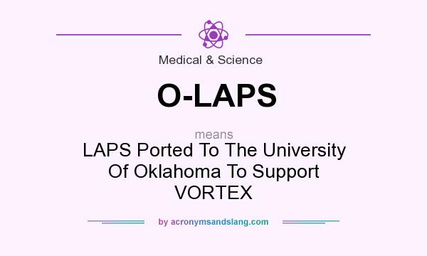 What does O-LAPS mean? It stands for LAPS Ported To The University Of Oklahoma To Support VORTEX
