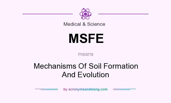 What does MSFE mean? It stands for Mechanisms Of Soil Formation And Evolution