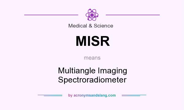 What does MISR mean? It stands for Multiangle Imaging Spectroradiometer