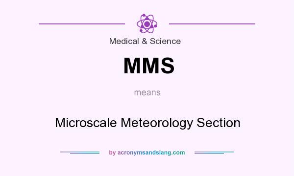 What does MMS mean? It stands for Microscale Meteorology Section
