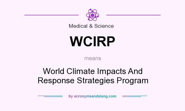 What does WCIRP mean? It stands for World Climate Impacts And Response Strategies Program