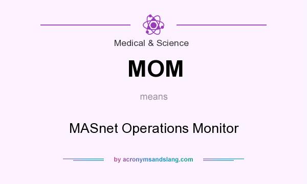 What does MOM mean? It stands for MASnet Operations Monitor
