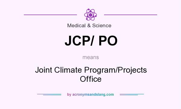 What does JCP/ PO mean? It stands for Joint Climate Program/Projects Office