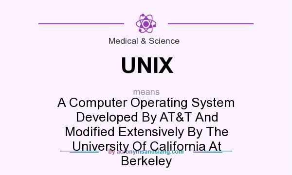 What does UNIX mean? It stands for A Computer Operating System Developed By AT&T And Modified Extensively By The University Of California At Berkeley