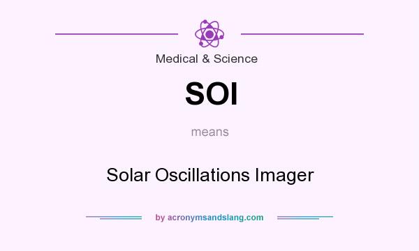What does SOI mean? It stands for Solar Oscillations Imager