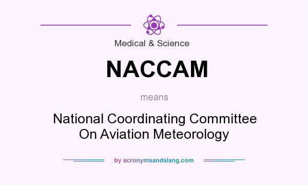 What does NACCAM mean? It stands for National Coordinating Committee On Aviation Meteorology