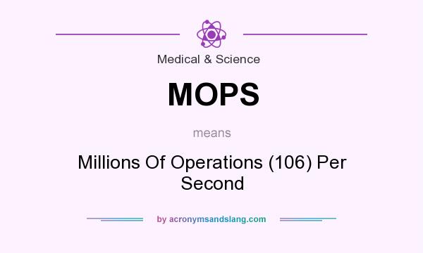 What does MOPS mean? It stands for Millions Of Operations (106) Per Second