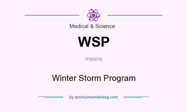 What does WSP mean? It stands for Winter Storm Program