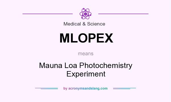 What does MLOPEX mean? It stands for Mauna Loa Photochemistry Experiment