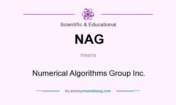 What does NAG mean? It stands for Numerical Algorithms Group Inc.