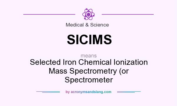 What does SICIMS mean? It stands for Selected Iron Chemical Ionization Mass Spectrometry (or Spectrometer
