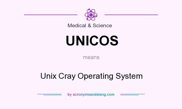 What does UNICOS mean? It stands for Unix Cray Operating System