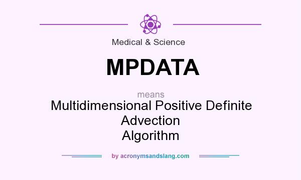 What does MPDATA mean? It stands for Multidimensional Positive Definite Advection Algorithm