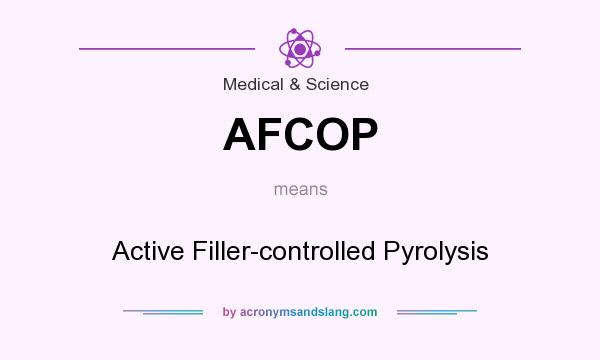 What does AFCOP mean? It stands for Active Filler-controlled Pyrolysis
