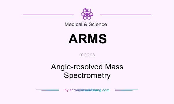What does ARMS mean? It stands for Angle-resolved Mass Spectrometry