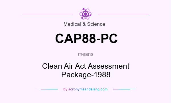 What does CAP88-PC mean? It stands for Clean Air Act Assessment Package-1988