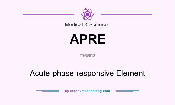 What does APRE mean? It stands for Acute-phase-responsive Element