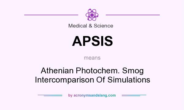 What does APSIS mean? It stands for Athenian Photochem. Smog Intercomparison Of Simulations