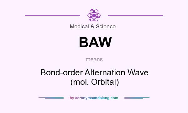 What does BAW mean? It stands for Bond-order Alternation Wave (mol. Orbital)