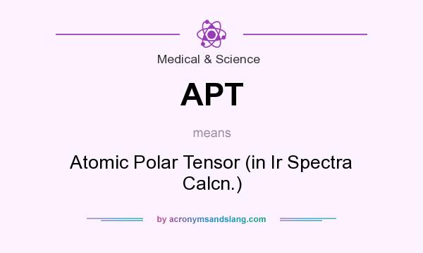 What does APT mean? It stands for Atomic Polar Tensor (in Ir Spectra Calcn.)