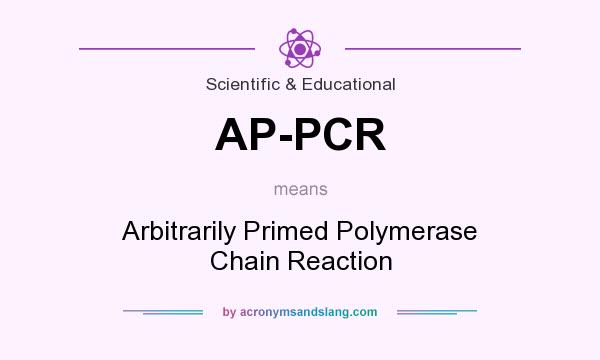 What does AP-PCR mean? It stands for Arbitrarily Primed Polymerase Chain Reaction