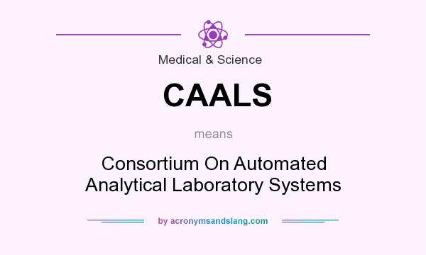 What does CAALS mean? It stands for Consortium On Automated Analytical Laboratory Systems