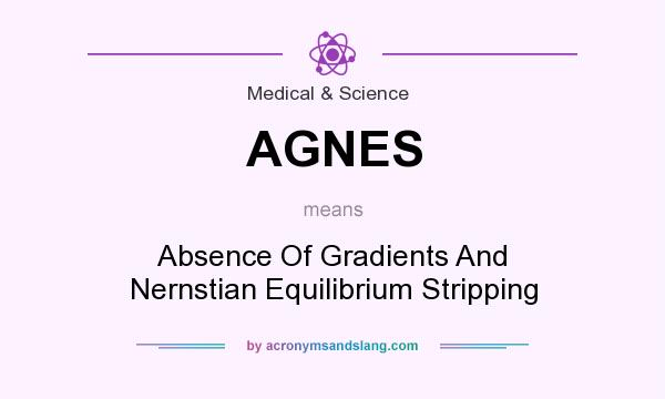 What does AGNES mean? It stands for Absence Of Gradients And Nernstian Equilibrium Stripping