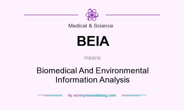 What does BEIA mean? It stands for Biomedical And Environmental Information Analysis