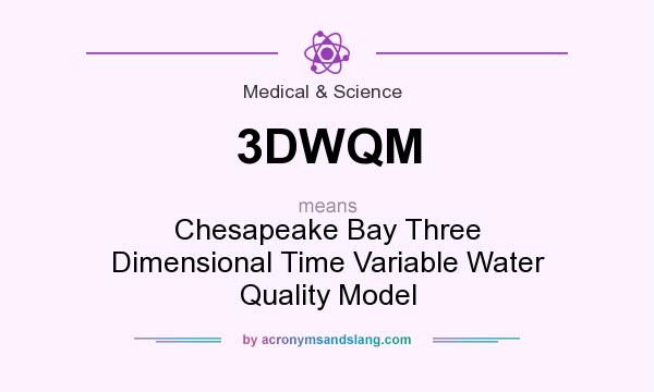 What does 3DWQM mean? It stands for Chesapeake Bay Three Dimensional Time Variable Water Quality Model