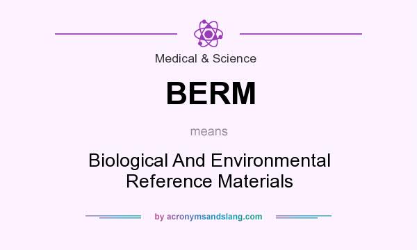 What does BERM mean? It stands for Biological And Environmental Reference Materials