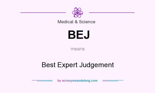 What does BEJ mean? It stands for Best Expert Judgement