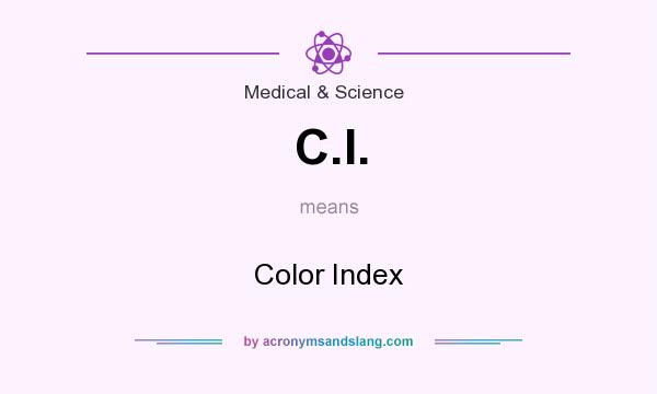 What does C.I. mean? It stands for Color Index