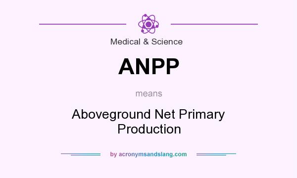 What does ANPP mean? It stands for Aboveground Net Primary Production