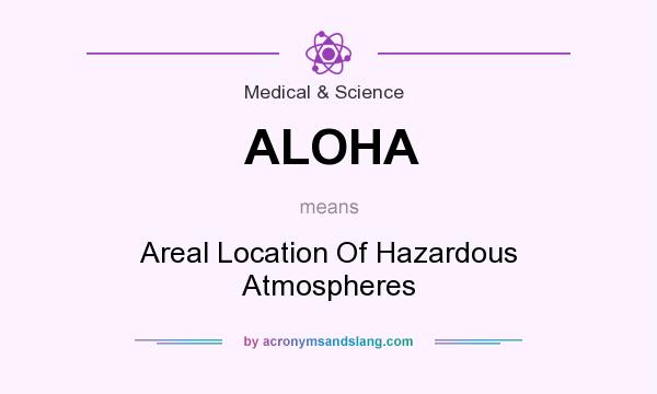 What does ALOHA mean? It stands for Areal Location Of Hazardous Atmospheres