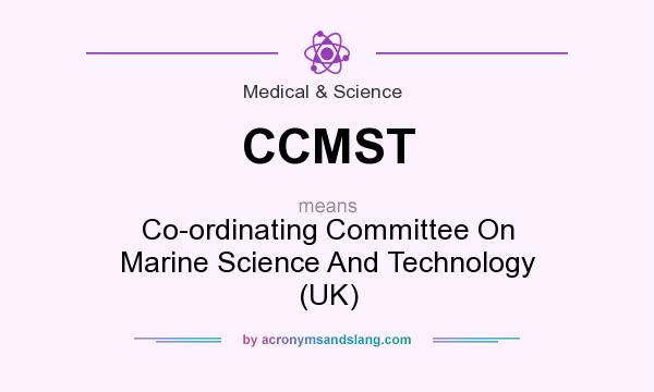 What does CCMST mean? It stands for Co-ordinating Committee On Marine Science And Technology (UK)