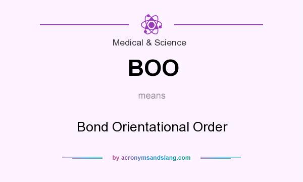 What does BOO mean? It stands for Bond Orientational Order