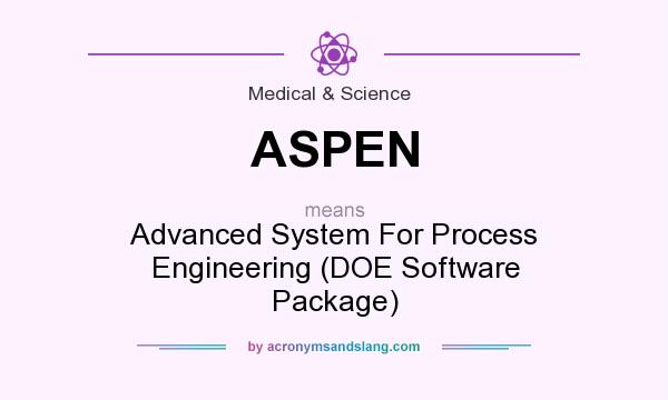 What does ASPEN mean? It stands for Advanced System For Process Engineering (DOE Software Package)