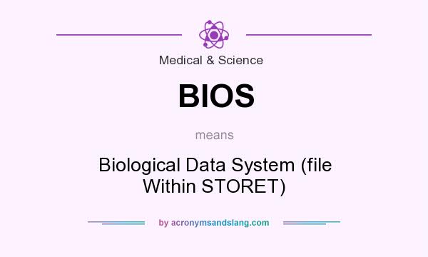 What does BIOS mean? It stands for Biological Data System (file Within STORET)
